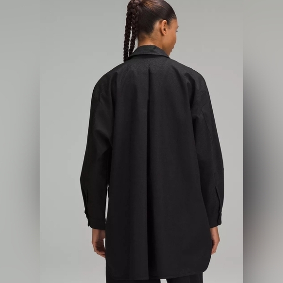 LULULEMON LAB Jacquard Relaxed-Fit Shirt In Leopardo Jacquard MED Black Size 10 - Picture 12 of 15